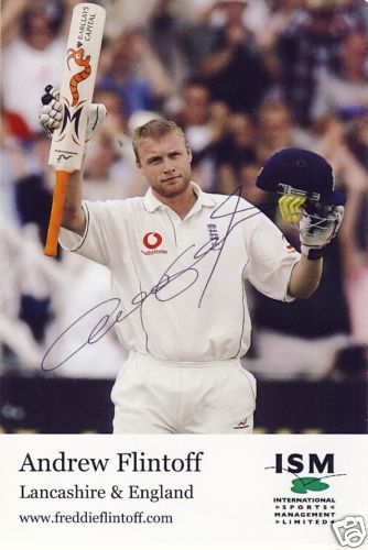 Andrew "Freddie" Flintoff Signed Postcard